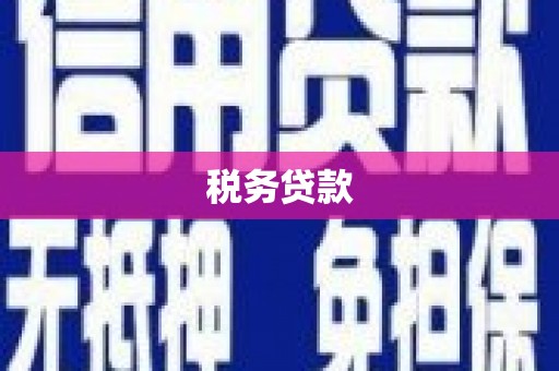 三乡税务贷款