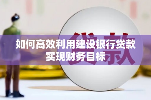 顺平如何高效利用建设银行贷款实现财务目标