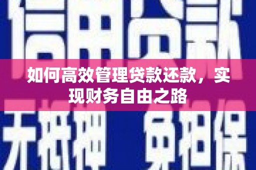 山阴如何高效管理贷款还款，实现财务自由之路