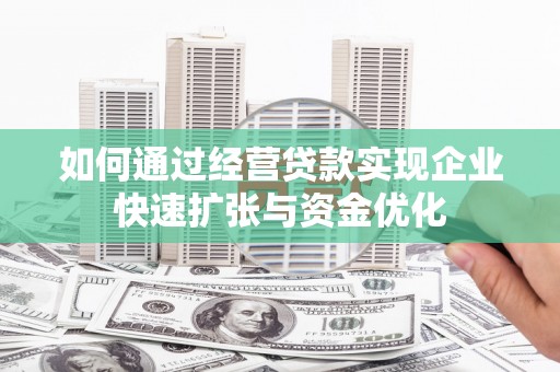乐东如何通过经营贷款实现企业快速扩张与资金优化