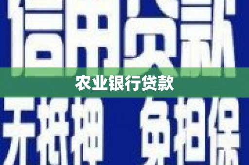 曲麻莱农业银行贷款