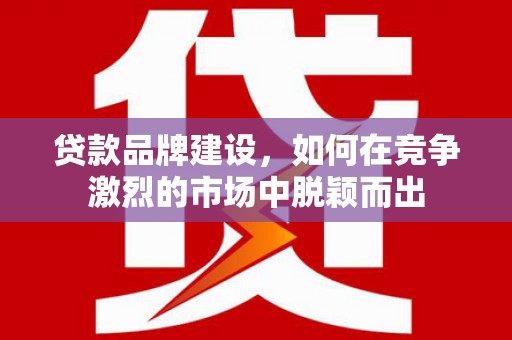 卓溪贷款品牌建设，如何在竞争激烈的市场中脱颖而出