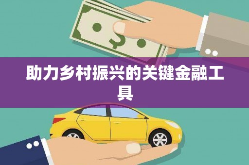 修水助力乡村振兴的关键金融工具