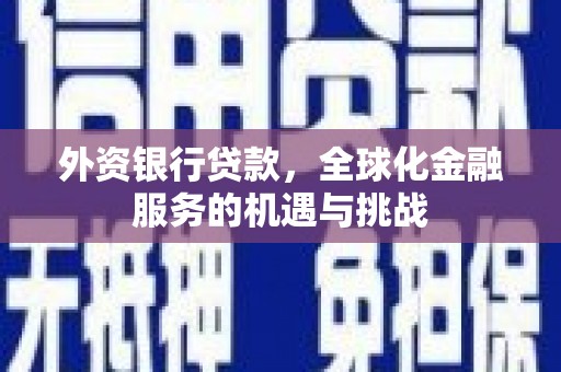 甘州外资银行贷款，全球化金融服务的机遇与挑战