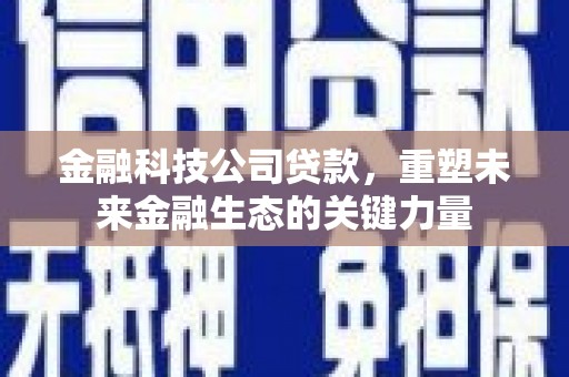 江华金融科技公司贷款，重塑未来金融生态的关键力量