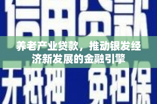 安宁养老产业贷款，推动银发经济新发展的金融引擎