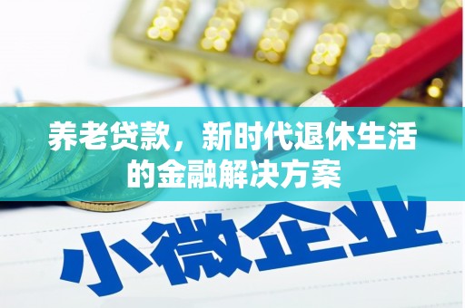 长乐养老贷款，新时代退休生活的金融解决方案