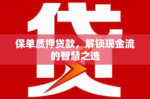 平乡保单质押贷款，解锁现金流的智慧之选